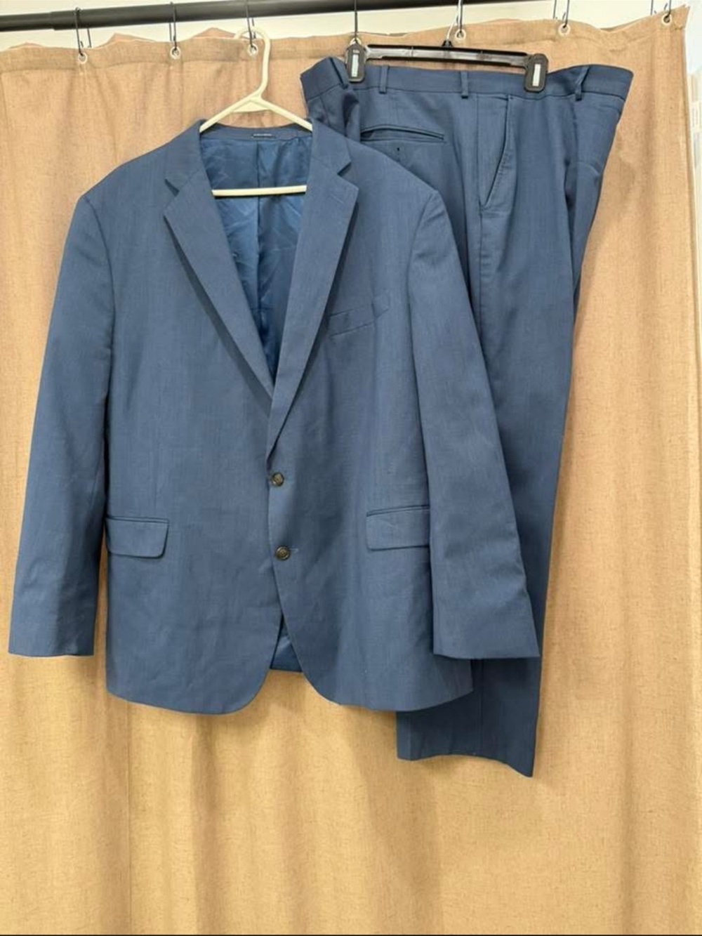 Stafford Men's Slate Blue Two-Piece Suit Jacket & Pants